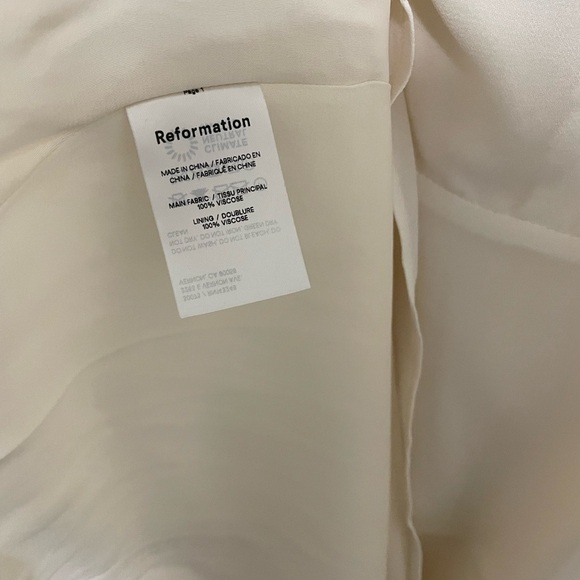 Reformation Besse Dress Ivory NWOT - Picture 6 of 6